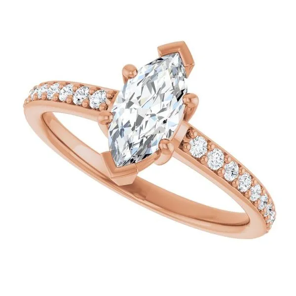 V-End Prong Engagement Ring Image 5 Rox Atlanta Jewelers Decatur, GA