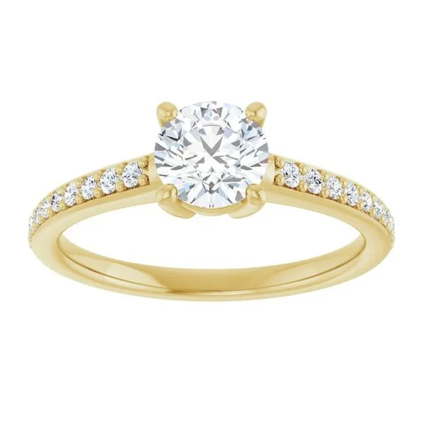 V-End Prong Engagement Ring Image 3 Futer Bros Jewelers York, PA