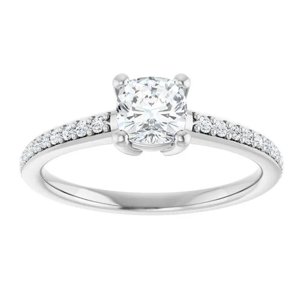 V-End Prong Engagement Ring Image 3 Futer Bros Jewelers York, PA