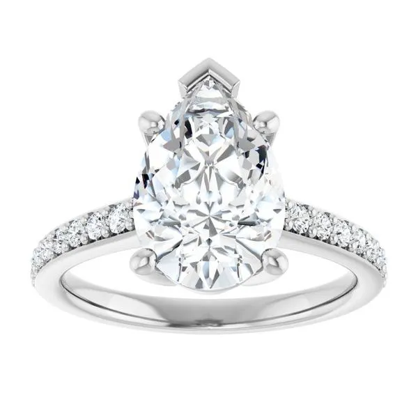 V-End Prong Engagement Ring Image 3 Eskews Fine Jewelers Lee's Summit, MO