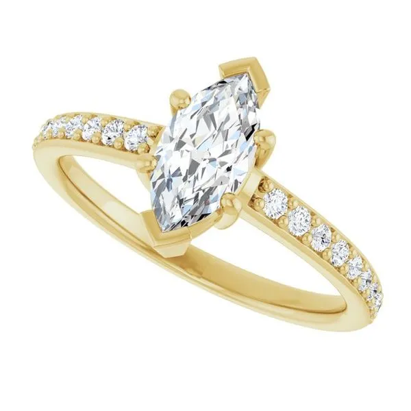 V-End Prong Engagement Ring Image 5 Futer Bros Jewelers York, PA