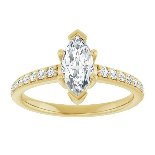 V-End Prong Engagement Ring Image 3 Rox Atlanta Jewelers Decatur, GA