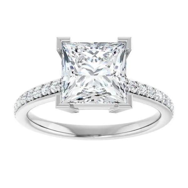 V-End Prong Engagement Ring Image 3 Paul James Jewelers Angels Camp, CA