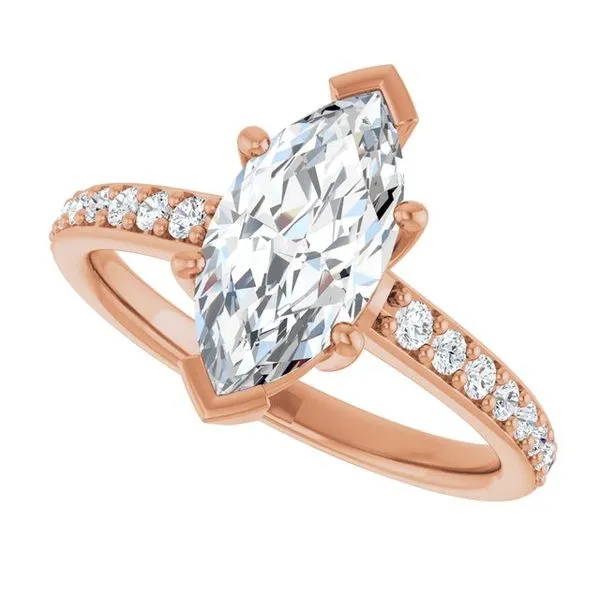 V-End Prong Engagement Ring Image 5 Rox Atlanta Jewelers Decatur, GA