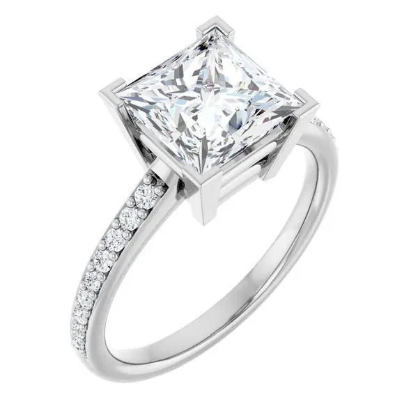 V-End Prong Engagement Ring Stuart Benjamin & Co. Jewelry Designs San Diego, CA