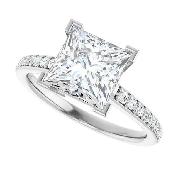 V-End Prong Engagement Ring Image 5 Clater Jewelers Louisville, KY