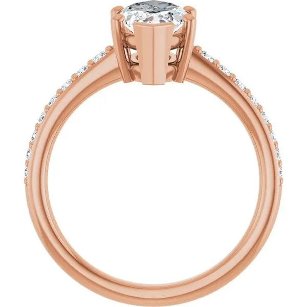 V-End Prong Engagement Ring Image 2 Futer Bros Jewelers York, PA