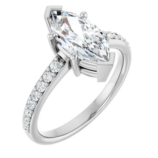 V-End Prong Engagement Ring Rox Atlanta Jewelers Decatur, GA