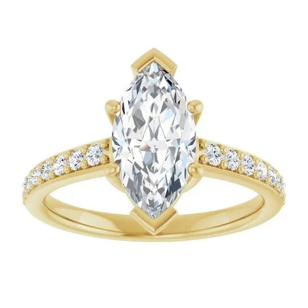 V-End Prong Engagement Ring Image 3 Futer Bros Jewelers York, PA