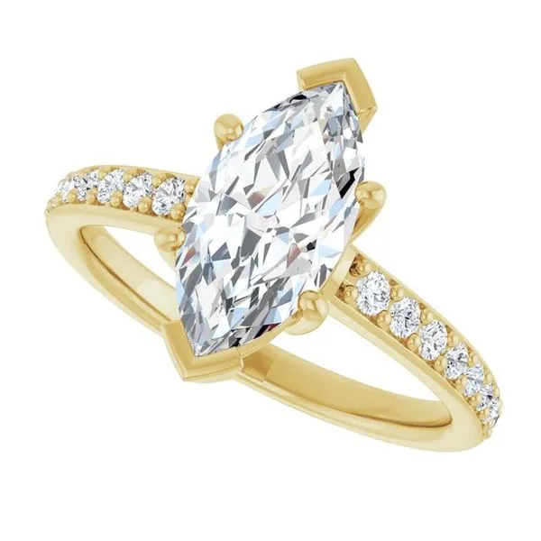 V-End Prong Engagement Ring Image 5 Rox Atlanta Jewelers Decatur, GA