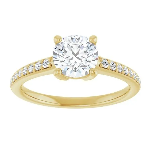 V-End Prong Engagement Ring Image 3 Futer Bros Jewelers York, PA