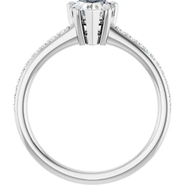 V-End Prong Engagement Ring Image 2 Rox Atlanta Jewelers Decatur, GA