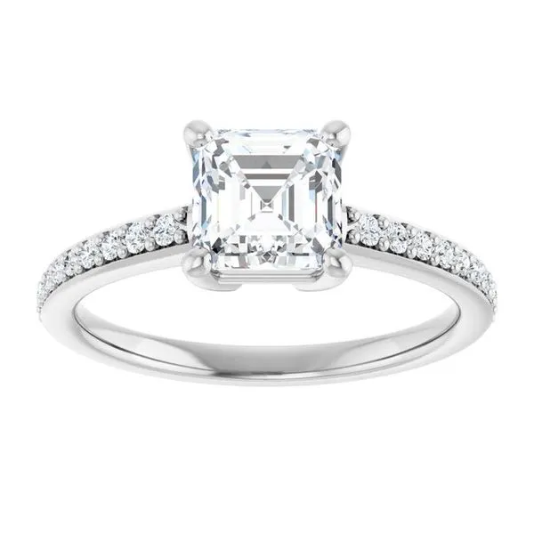 V-End Prong Engagement Ring Image 3 Futer Bros Jewelers York, PA