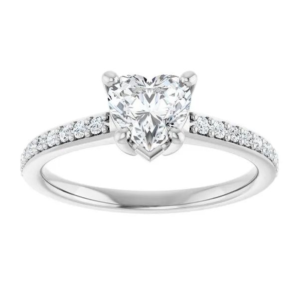 V-End Prong Engagement Ring Image 3 Futer Bros Jewelers York, PA