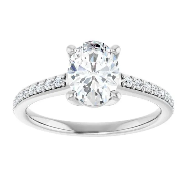 V-End Prong Engagement Ring Image 3 Futer Bros Jewelers York, PA