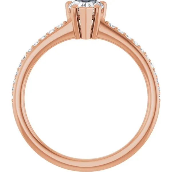 V-End Prong Engagement Ring Image 2 Rox Atlanta Jewelers Decatur, GA