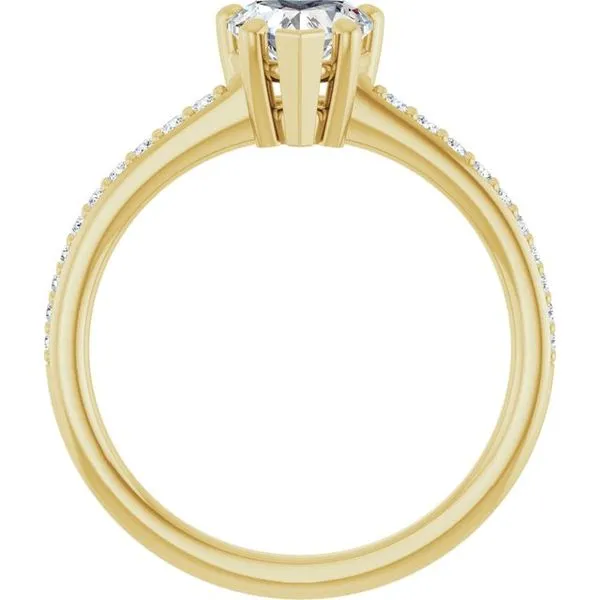 V-End Prong Engagement Ring Image 2 Futer Bros Jewelers York, PA