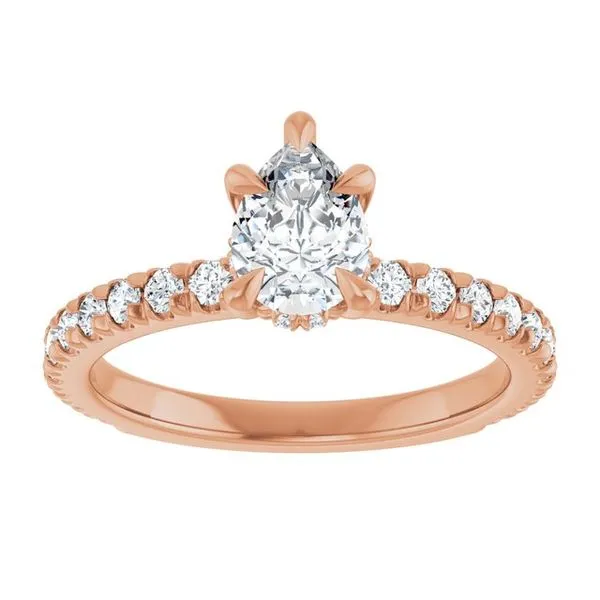 Claw-Prong Hidden Halo-Style Engagement Ring Image 3 Raleigh Diamond Fine Jewelry Raleigh, NC