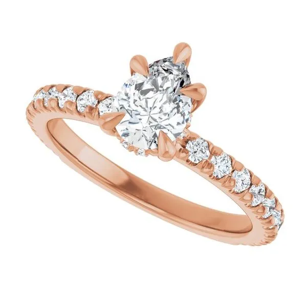 Claw-Prong Hidden Halo-Style Engagement Ring Image 5 Natale Jewelers Sewell, NJ