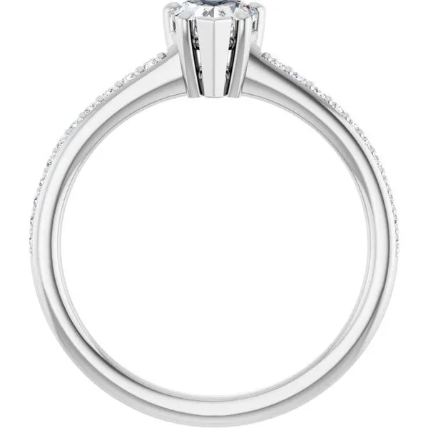 V-End Prong Engagement Ring Image 2 Futer Bros Jewelers York, PA