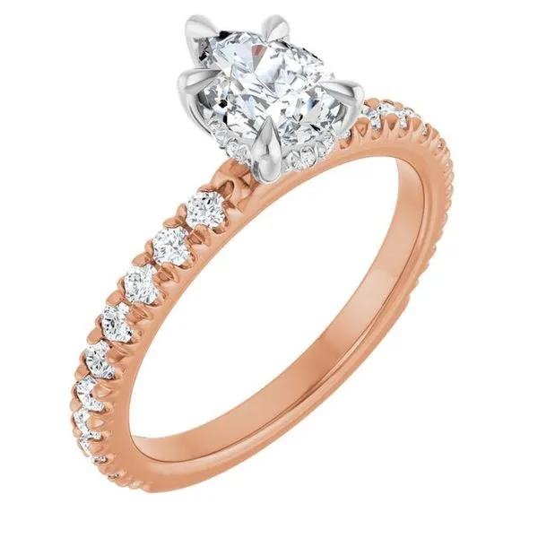 Claw-Prong Hidden Halo-Style Engagement Ring Hudson Valley Goldsmith New Paltz, NY