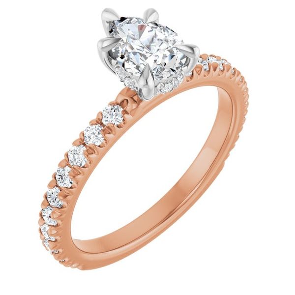 Claw-Prong Hidden Halo-Style Engagement Ring