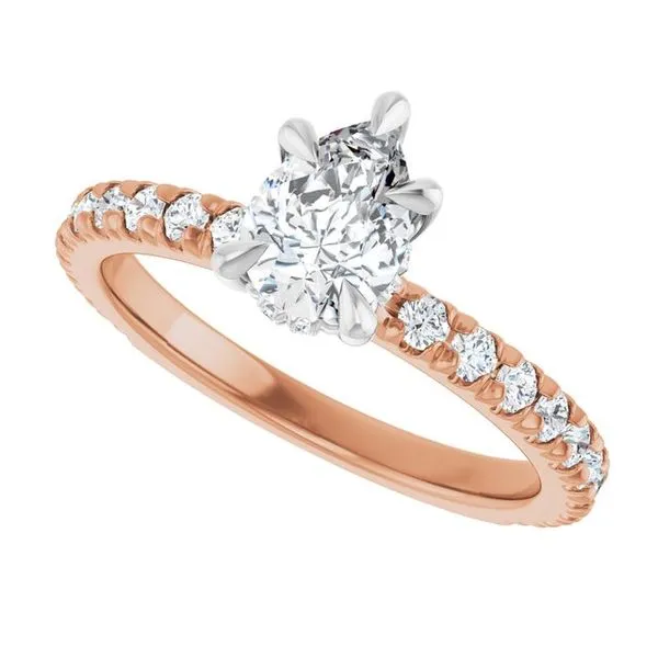 Claw-Prong Hidden Halo-Style Engagement Ring Image 5 Northwood Jewelers Northwood, OH