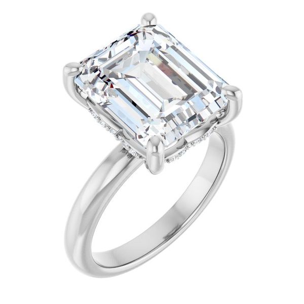 Hidden Halo-Style Engagement Ring