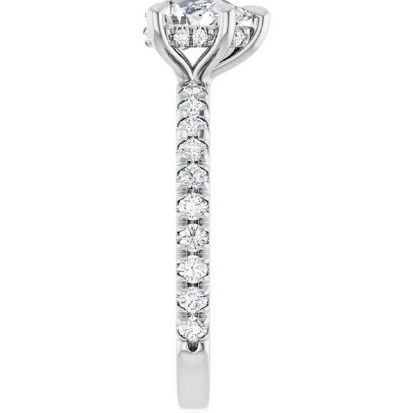 Claw-Prong Hidden Halo-Style Engagement Ring Image 4 Vulcan's Forge LLC KANSAS CITY, MO