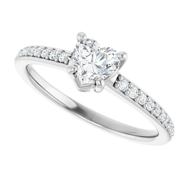 V-End Prong Engagement Ring Image 5 Futer Bros Jewelers York, PA