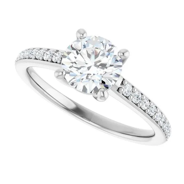 V-End Prong Engagement Ring Image 5 Rox Atlanta Jewelers Decatur, GA