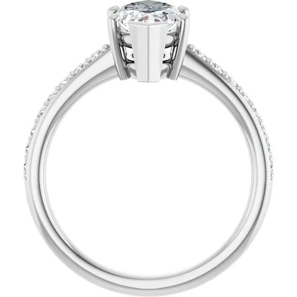 V-End Prong Engagement Ring Image 2 Futer Bros Jewelers York, PA