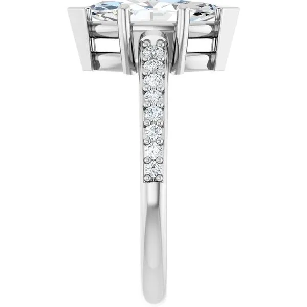 V-End Prong Engagement Ring Image 4 Futer Bros Jewelers York, PA