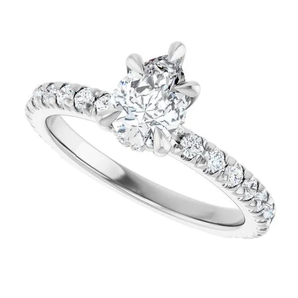 Claw-Prong Hidden Halo-Style Engagement Ring Image 5 Northwood Jewelers Northwood, OH