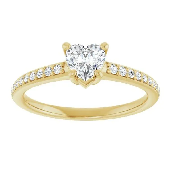 V-End Prong Engagement Ring Image 3 Futer Bros Jewelers York, PA