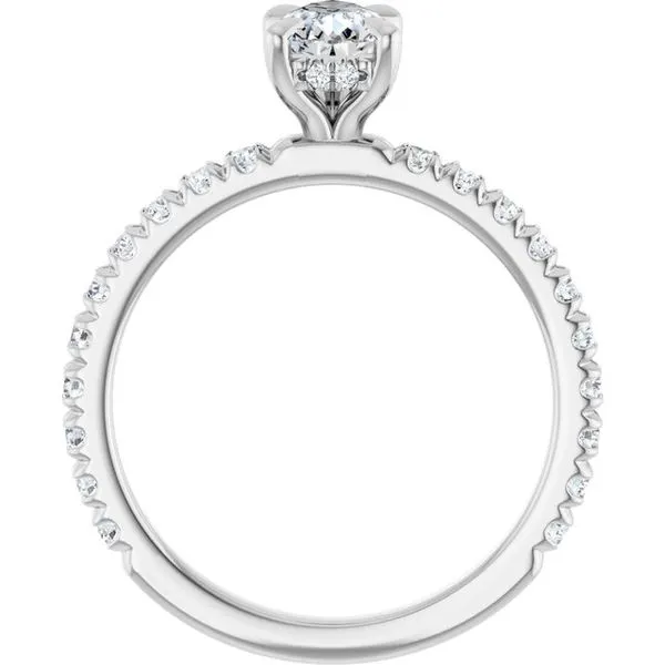 Claw-Prong Hidden Halo-Style Engagement Ring Image 2 Ocean View Jewelers Millville, DE