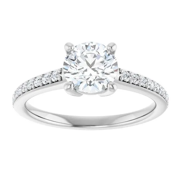 V-End Prong Engagement Ring Image 3 Futer Bros Jewelers York, PA