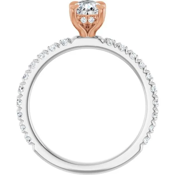 Claw-Prong Hidden Halo-Style Engagement Ring Image 2 Don's Jewelry & Design Washington, IA