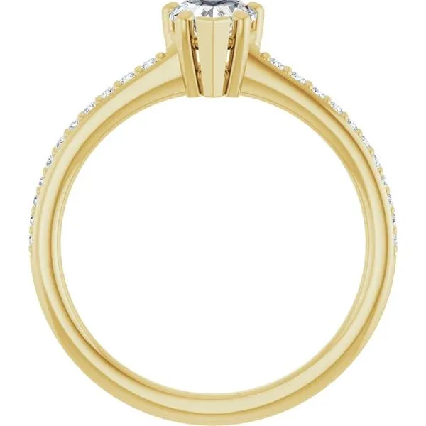 V-End Prong Engagement Ring Image 2 Futer Bros Jewelers York, PA