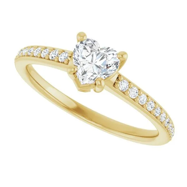 V-End Prong Engagement Ring Image 5 Futer Bros Jewelers York, PA