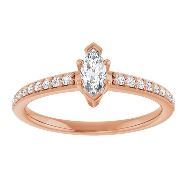 V-End Prong Engagement Ring Image 3 Rox Atlanta Jewelers Decatur, GA