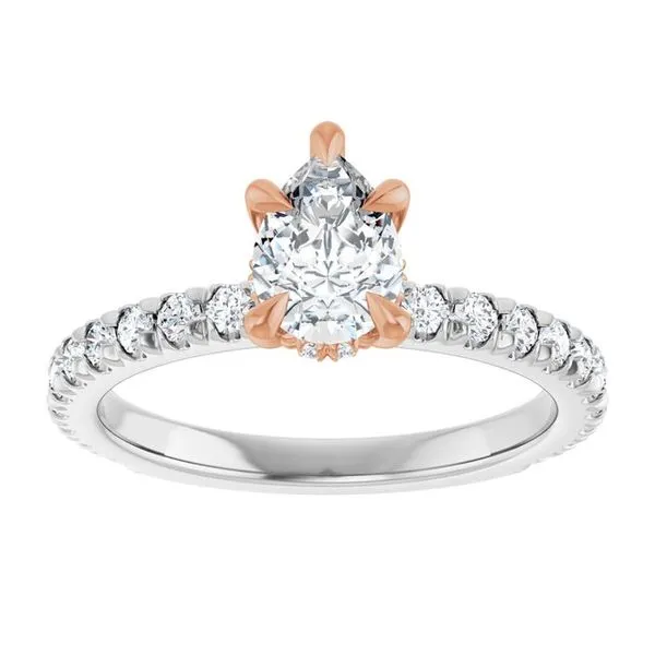 Claw-Prong Hidden Halo-Style Engagement Ring Image 3 Arezzo Jewelers Elmwood Park, IL