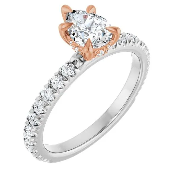 Claw-Prong Hidden Halo-Style Engagement Ring Clater Jewelers Louisville, KY