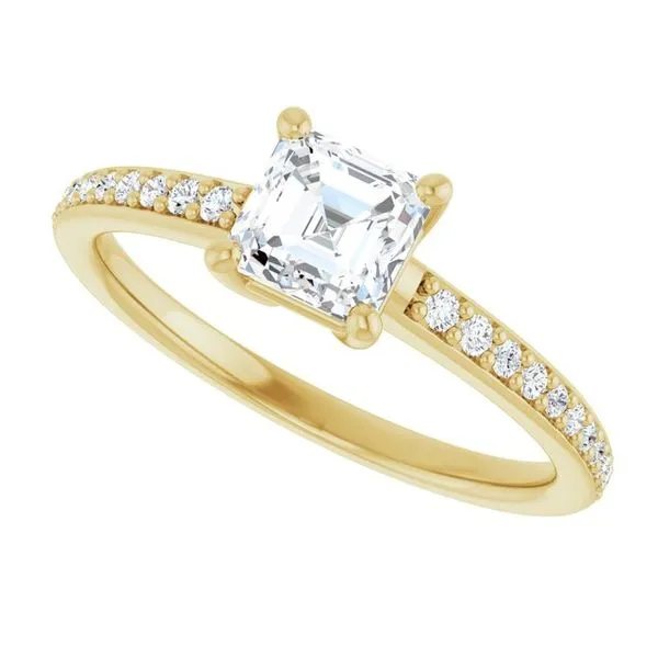 V-End Prong Engagement Ring Image 5 Futer Bros Jewelers York, PA