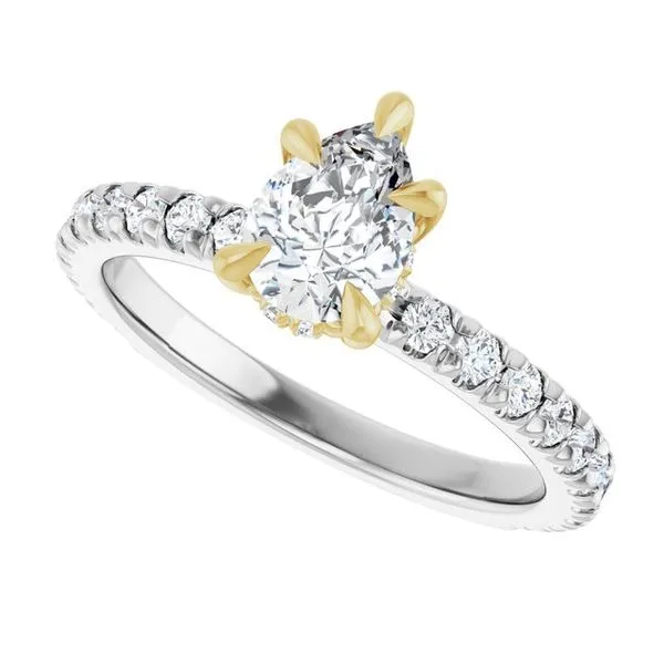 Claw-Prong Hidden Halo-Style Engagement Ring Image 5 JF Jones Jewelers Rochester, NY