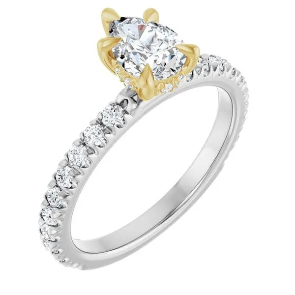 Claw-Prong Hidden Halo-Style Engagement Ring Arezzo Jewelers Elmwood Park, IL