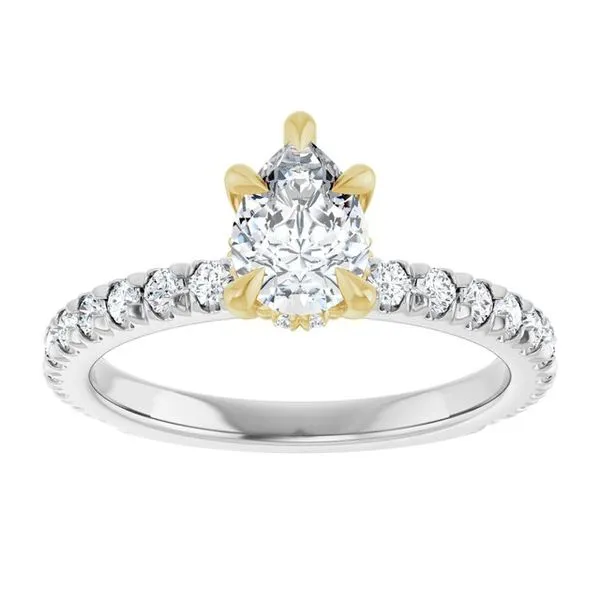 Claw-Prong Hidden Halo-Style Engagement Ring Image 3 Clater Jewelers Louisville, KY