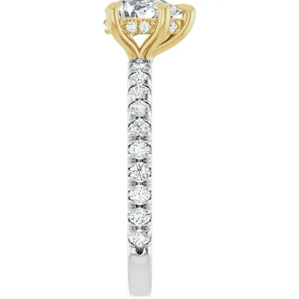 Claw-Prong Hidden Halo-Style Engagement Ring Image 4 Northwood Jewelers Northwood, OH