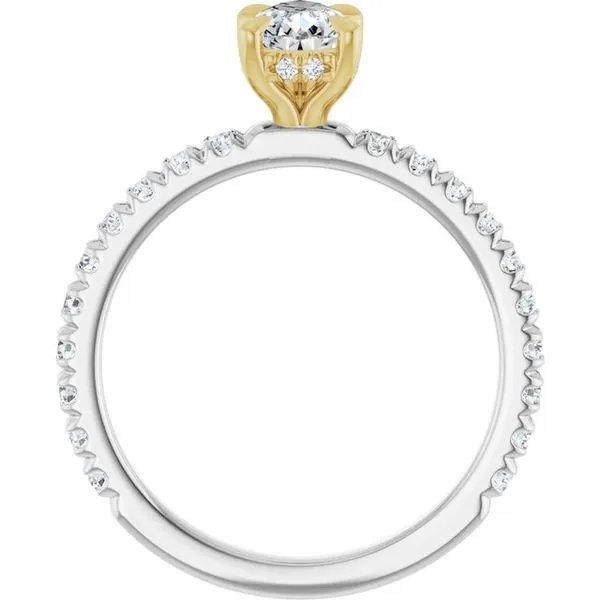 Claw-Prong Hidden Halo-Style Engagement Ring Image 2 Northwood Jewelers Northwood, OH