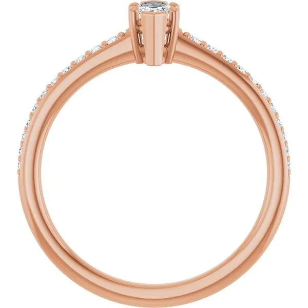 V-End Prong Engagement Ring Image 2 Futer Bros Jewelers York, PA